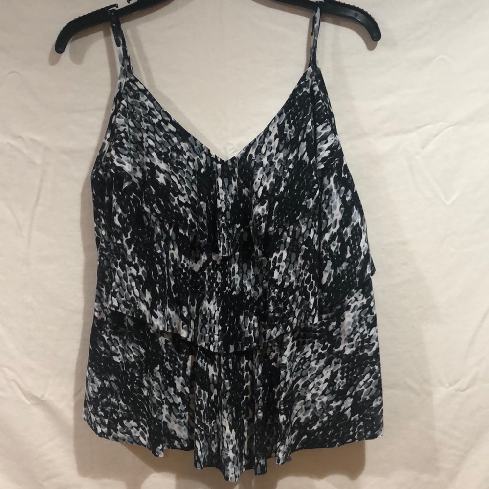 Snake print swimsuit top